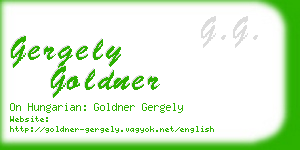 gergely goldner business card